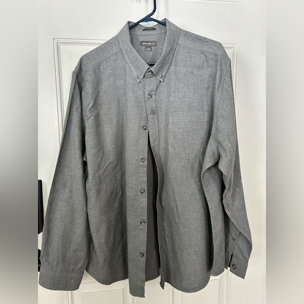 Eddie Bauer Men's Charcoal Dress Shirt